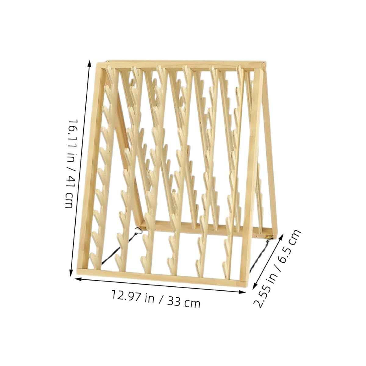Gatuida Support Mural Organisateur de Matériel de Coiffure Motif Tressé Élégant en Bois pour Extensions de Cheveux pour Salon et Maison