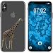 Produktbild PhoneNatic Case kompatibel mit Apple iPhone XS Max Silikon-Hülle Vektor Tiere Giraffe M8