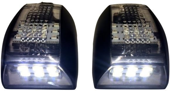 White LED License Plate Illumination Kit includes Red LED Rear Facing Running Lights for Chevy Avalanche, Silverado, Tahoe, Suburban, GMC Sierra, Yukon, Yukon XL