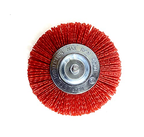 Image of Jon Bhandari Tools 4pc Nylon Filament Abrasive Wire Wheel & Cup Brush Set - Medium Grit, Heavy Duty - for Rust, Paint Removal, Surface Prep on Metal, Wood, Plastic