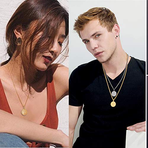 U7 Jewelry Stainless Steel Catholic Jewelry Round Coin Medal Pendant Saint Benedict Necklace For Men Women #TOP1