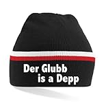 world-of-shirt Nürnberg Ultras Der Glubb is a Depp Strickmütze gestreift schwarz