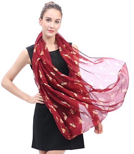 Lina & Lily Fox Animal Print Women's Infinity Scarf Lightweight4