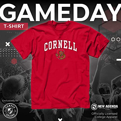 (Large) - Campus Colours Cornell Big Red Arch & Logo Gameday T-Shirt - Red,