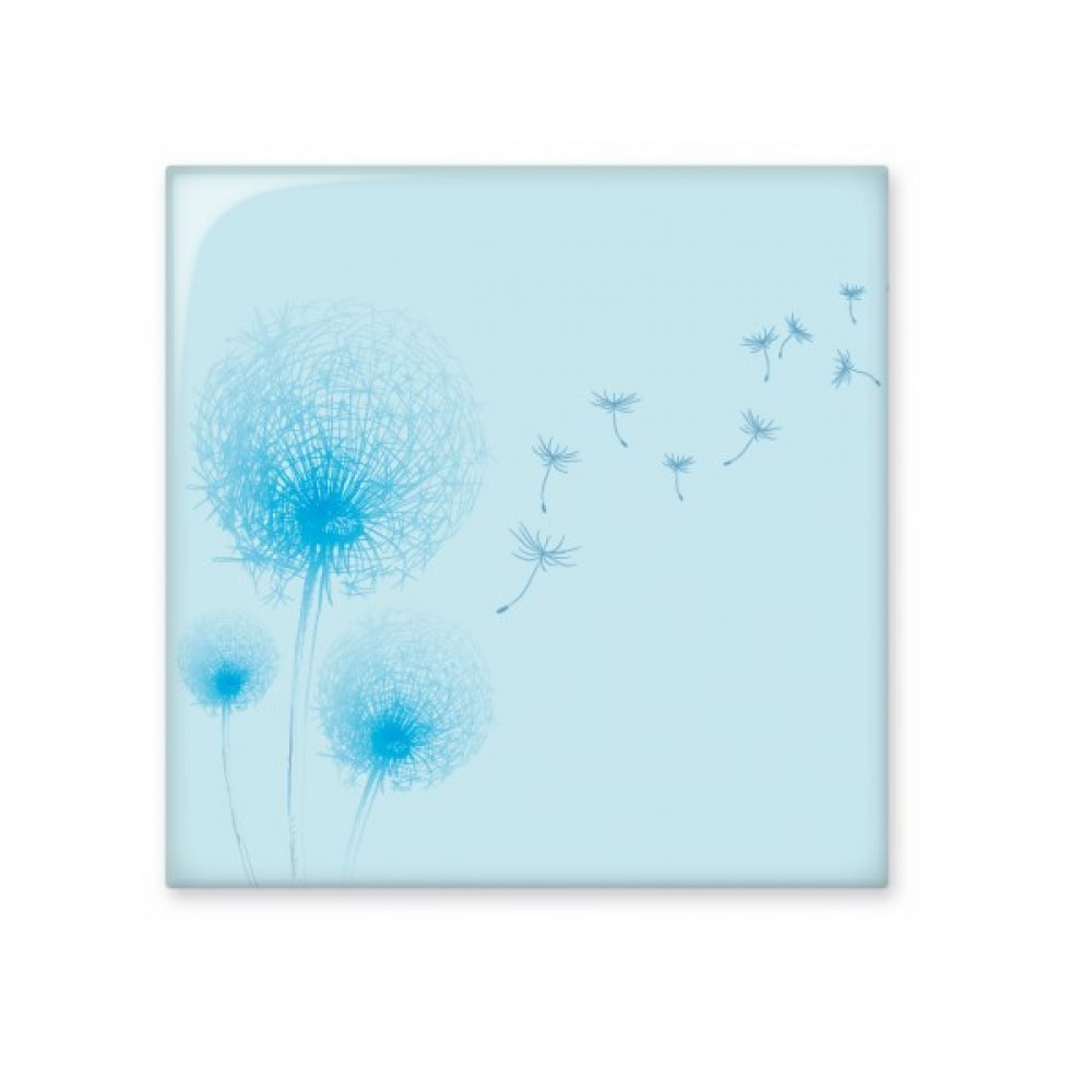 Carrelage pissenlit brillant fleur bleue pour une décoration de cuisine chic
