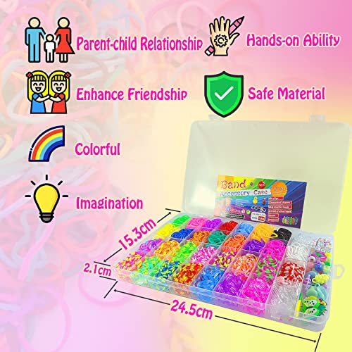image for 1581+ Loom Bands Kit in 30 Variety Colors, Yowamho Rubber Band Bracele