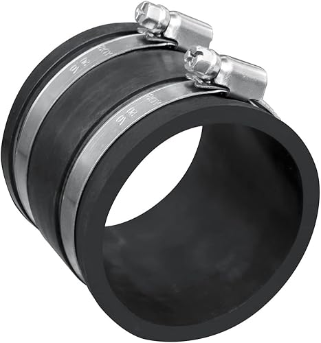 POWERTEC 70148V - Manguito flexible de control de polvo de 2-12 pulgadas con abrazaderas de manguera de acero, conector de manguera, acoplador de