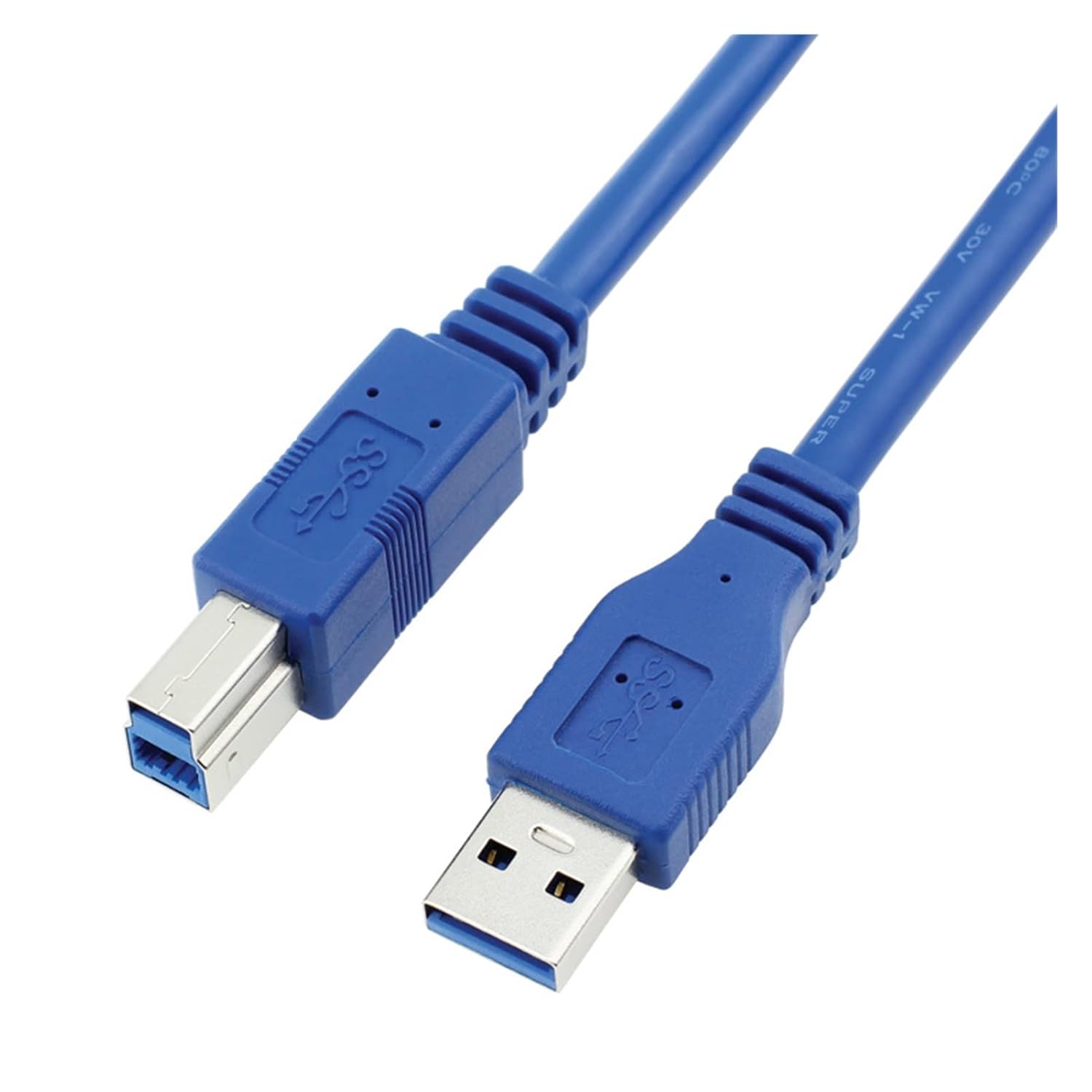 1 Meter Super High Speed USB 3.0 5Gbps A to B Male to Male Cable Extension Compatible with Printer/Hub/Hard Disk Drive/HDD/SSD Enclosure