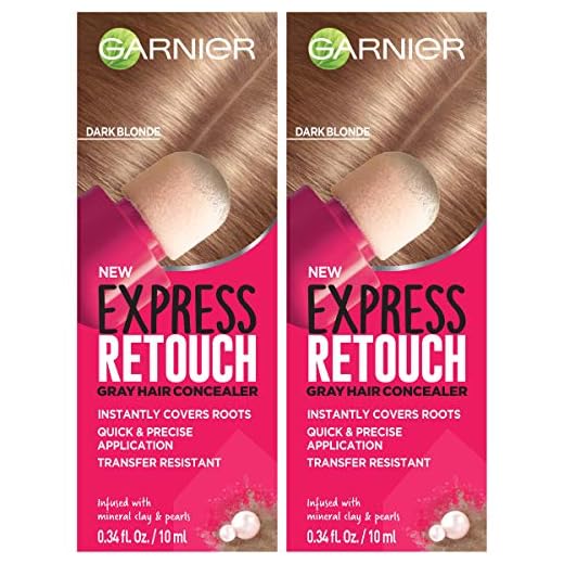 Garnier Hair Color Express retouch gray hair concealer, instant gray coverage, Dark Blonde, 0.68 Fluid Ounce