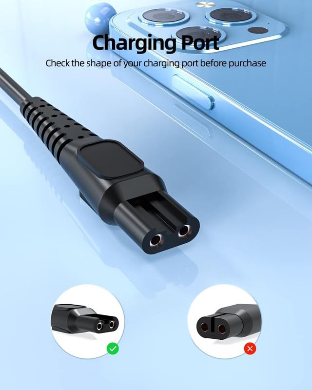 Image of HQ8505 Norelco Charger Cord Fit for Philips Norelco HQ8505 3000 5000 7000 9000 Series mg7750 mg7790 Electric Shaver Razor,Aquatec,Arcitec,Multigroom Beard Trimmer Power Supply