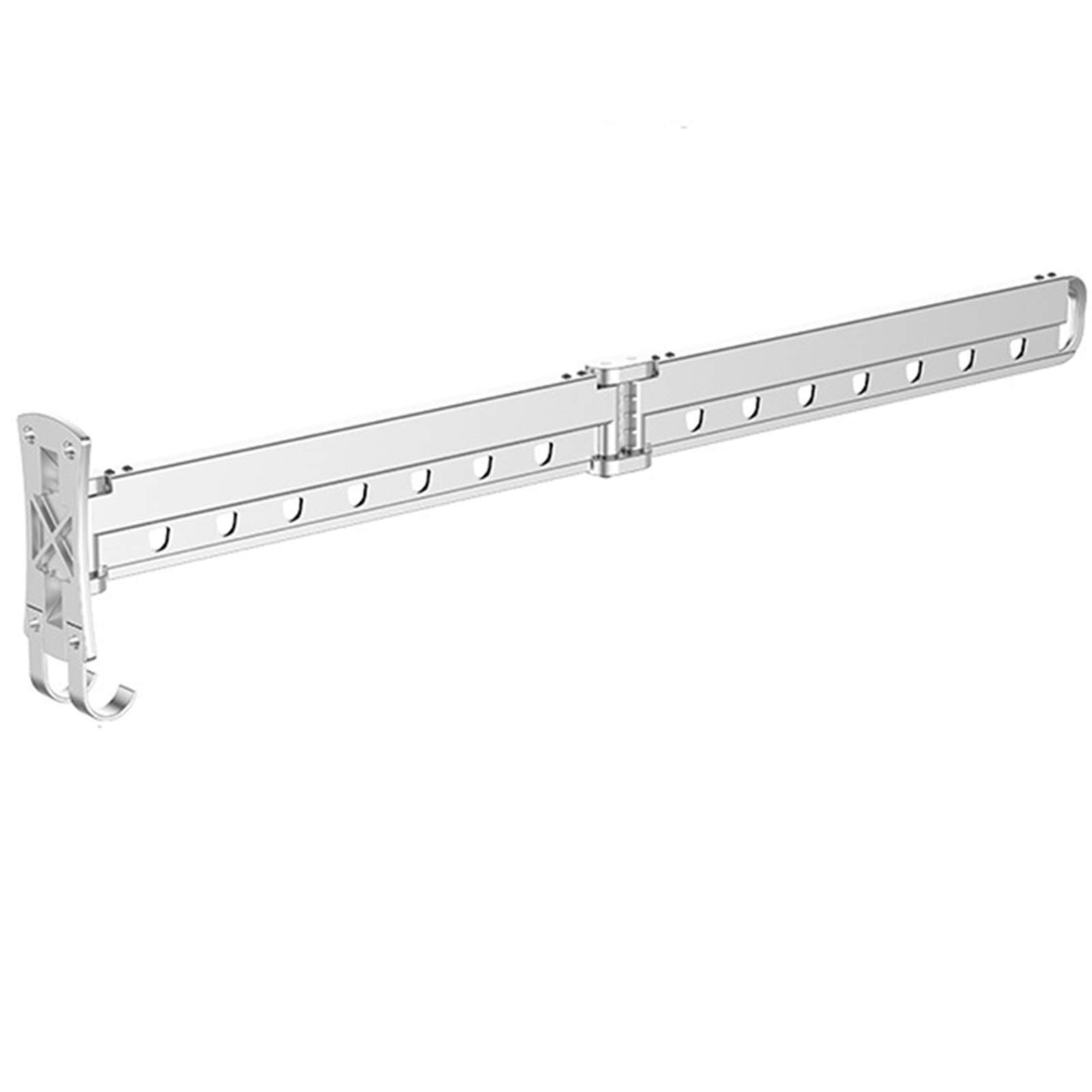 SBZIOJHDR clothes airer， Airer Retractable Folding Clothes Drying Rack Space Saver Fold Away Racks(Silver,Short)