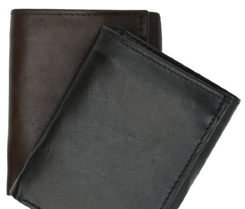 MARSHAL Genuine Leather Trifold Lambskin Wallet with Center Id Window4