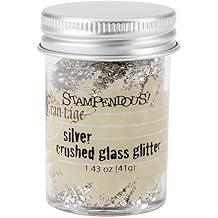 Stampendous Glass Glitter 1.43 Ounces-Silver
