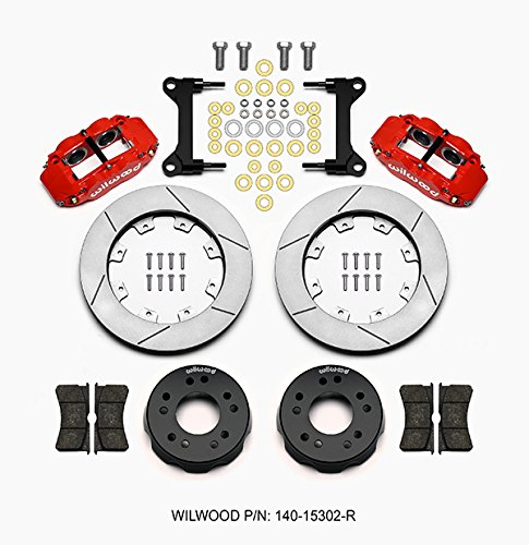 New Wilwood Front & Rear Disc Brake Kit With Drop Spindles & Lines, 12.19" Rotors, Red 4 Piston Calipers, 1963-1970 Chevy C10 Gmc C15 C1500 2Wd Trucks Suburbans Panels 1964 1965 1966 1967 1968 1969 #TOP1