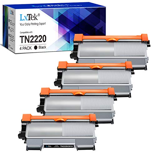 LxTek Compatible Reemplazo para Brother TN2220 TN-2220 TN2010 TN-2010 Cartuchos de tóner para Brother MFC-7360N HL-2130 2240D 2250DN 2270DW FAX-2840 2940 DCP-7060D 7055 7055W 7065DN 7070DW (4 Negro)
