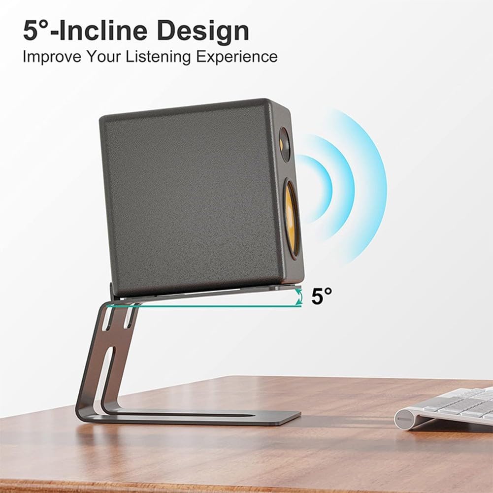 Sanyun SW601 15° Gehoekte Bureau Speakerstands voor Compacte 2''-3