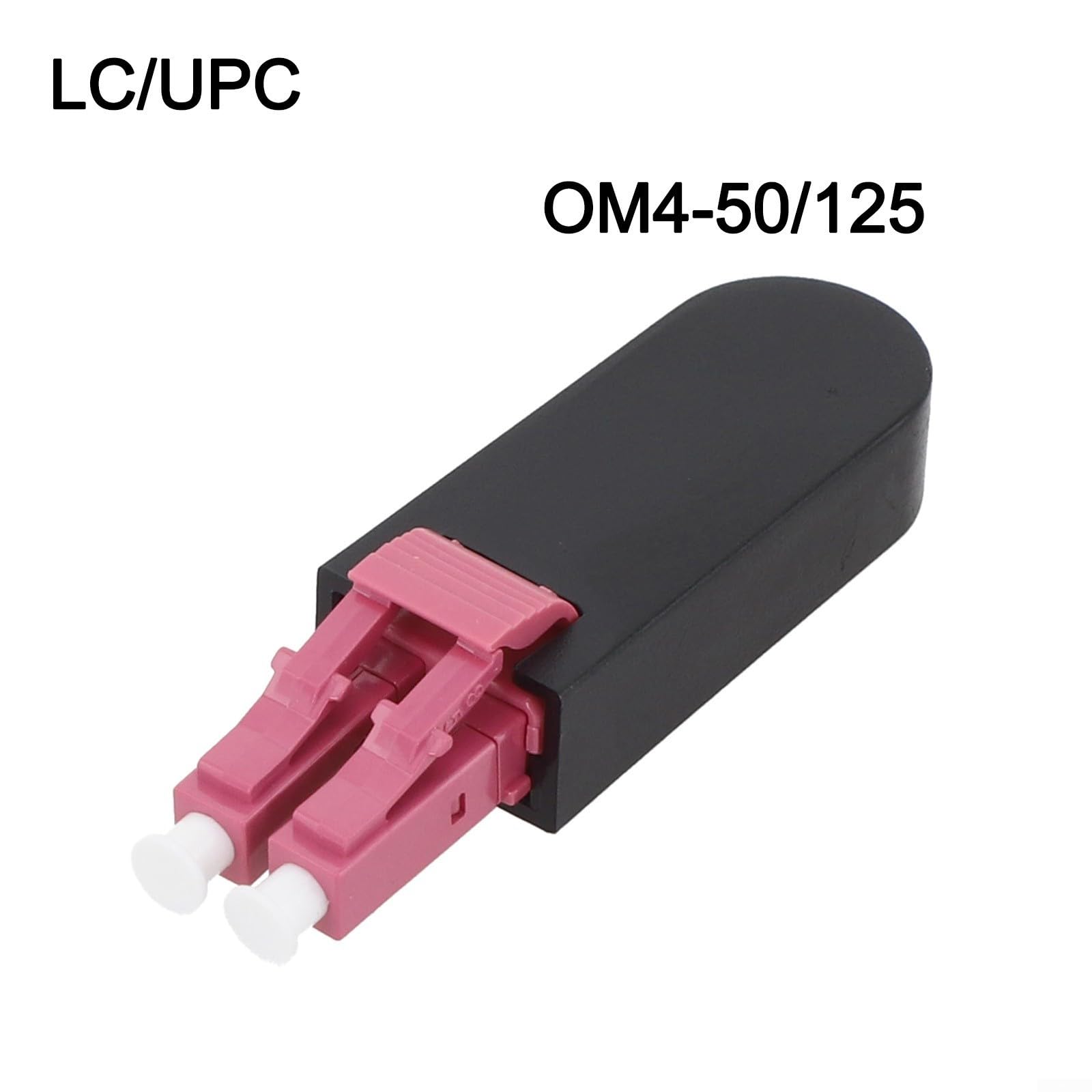 LC/UPC Adaptateur Loopback Fibre Optique Monomode Multimode SM/MM OM1 OM2 OM3 OM4 pour test de périphérique réseau et inspection des composants, matériau PE (OM4 50/125)