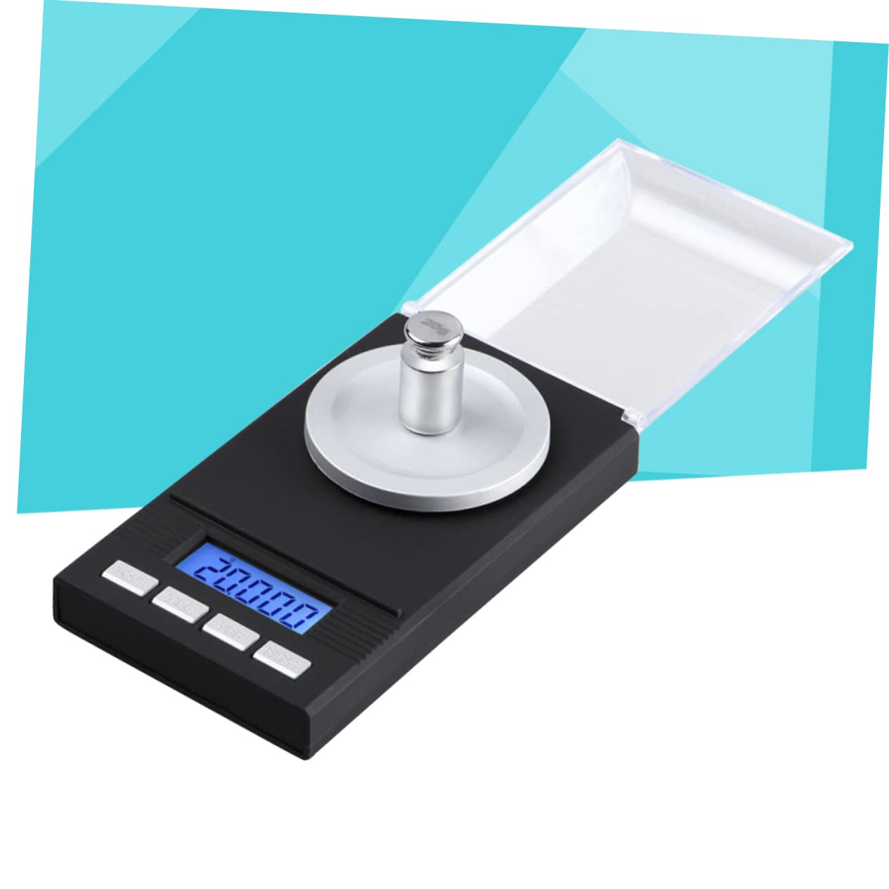 PRETYZOOM 100g Mini Electronic Jewelry Scale Precision with Calibration Weights Compact Scale for Accurate Weighing of Diamonds and Black