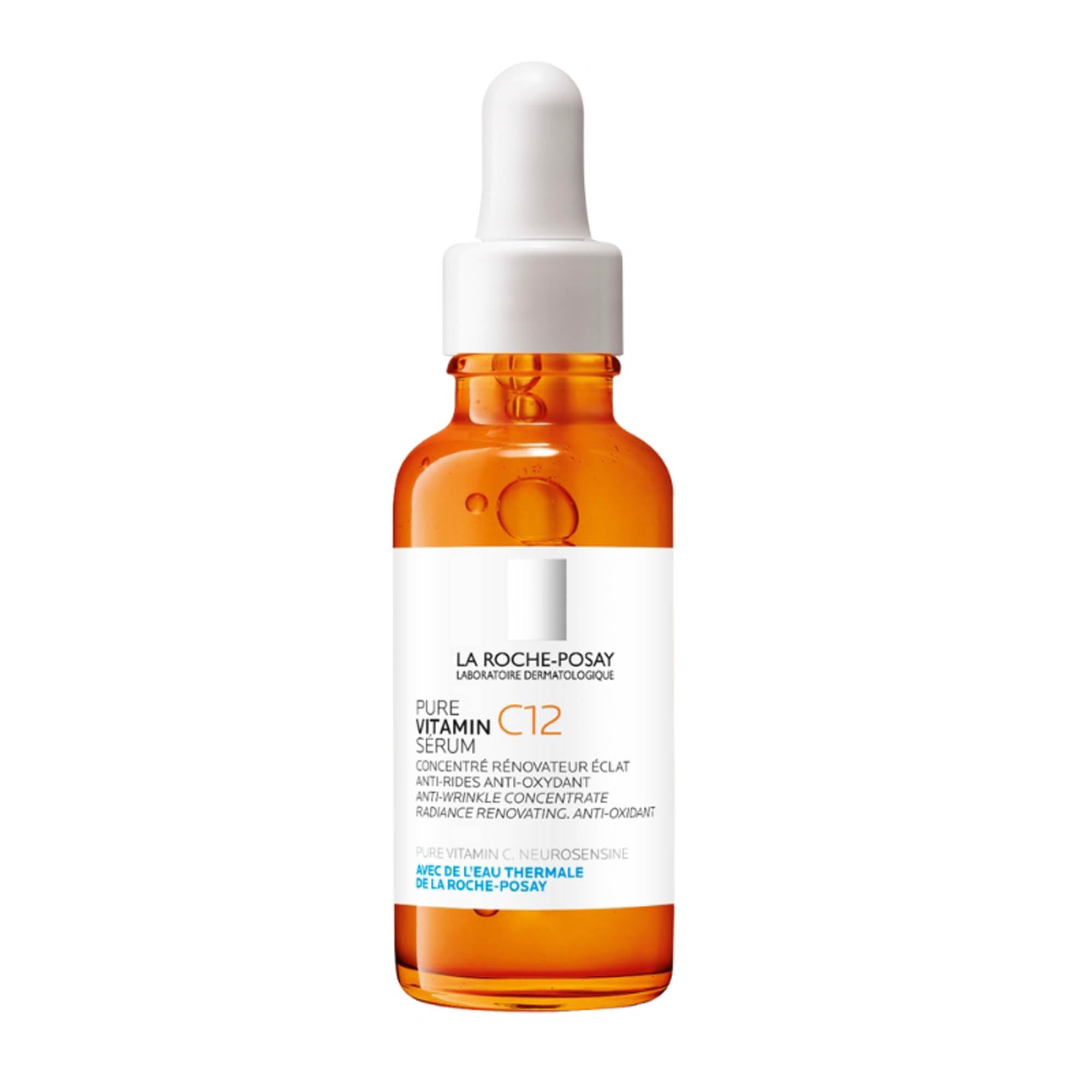La Roche Posay Pure witamina C12 serum przeciw starzeniu się, 12% witaminy C, regenerująca przeciwzmarszczkowa pielęgnacja twarzy, ujędrniająca, rozjaśniająca i antyoksydacyjna, przeciw plamom