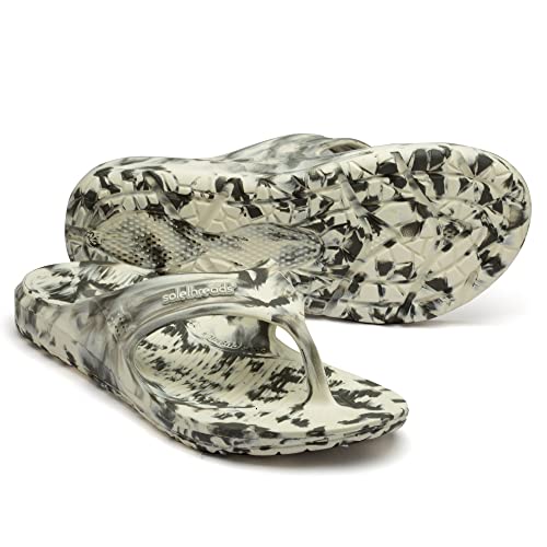 SOLETHREADS ORTHO ELITE MARBLE | Durable | Sturdy | Light | Comfortable | Shock Absorbent | Slippers | Flip Flops for Men