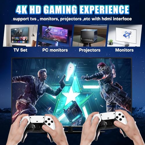 Image of HDMI 4K Wireless TV Game Console Stick 4K，Retro Game Stick with Built-in 9+ Emulators, 20,000+ Games, 4k Hdmi Output & 2.4GHz Wireless Controller, Retro... (First Edition)