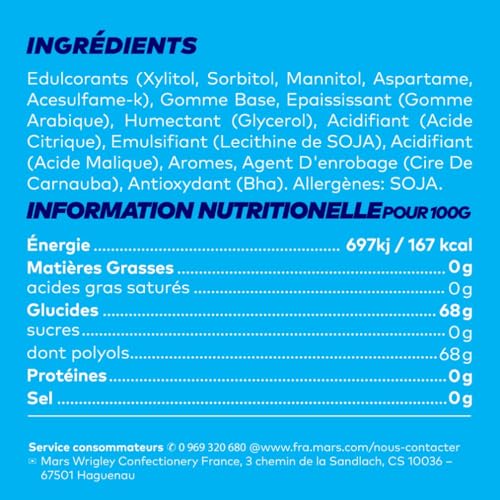 FREEDENT - Chewing Gum Sans Sucre - Goût Fraise - 5 Paquets de 10 Dragées - 70g