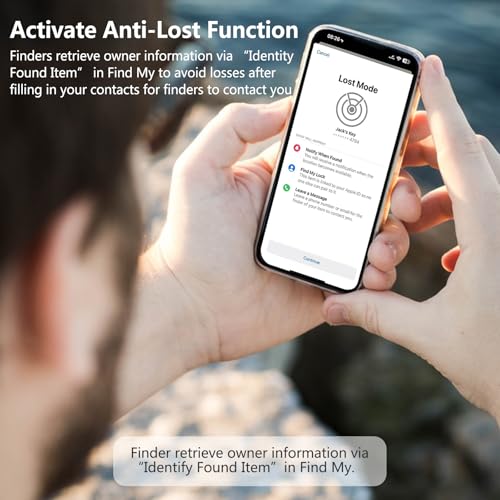 Frylaa Air Tracker Tags GPS Tracker Case,Mini Key Item Finder Locator,No Monthly Fee with Apple Find My(iOS only),Anti-Lost Bluetooth Tag ItemTracker Case for Luggages/Kids/Pets/Wallet/Bag-1Pcs-Black - Image 6