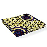 DIMENSIONES: La tela amarillo y azul Wax mide 6 yardas (5,48 metros) x 1,20 metros altura.