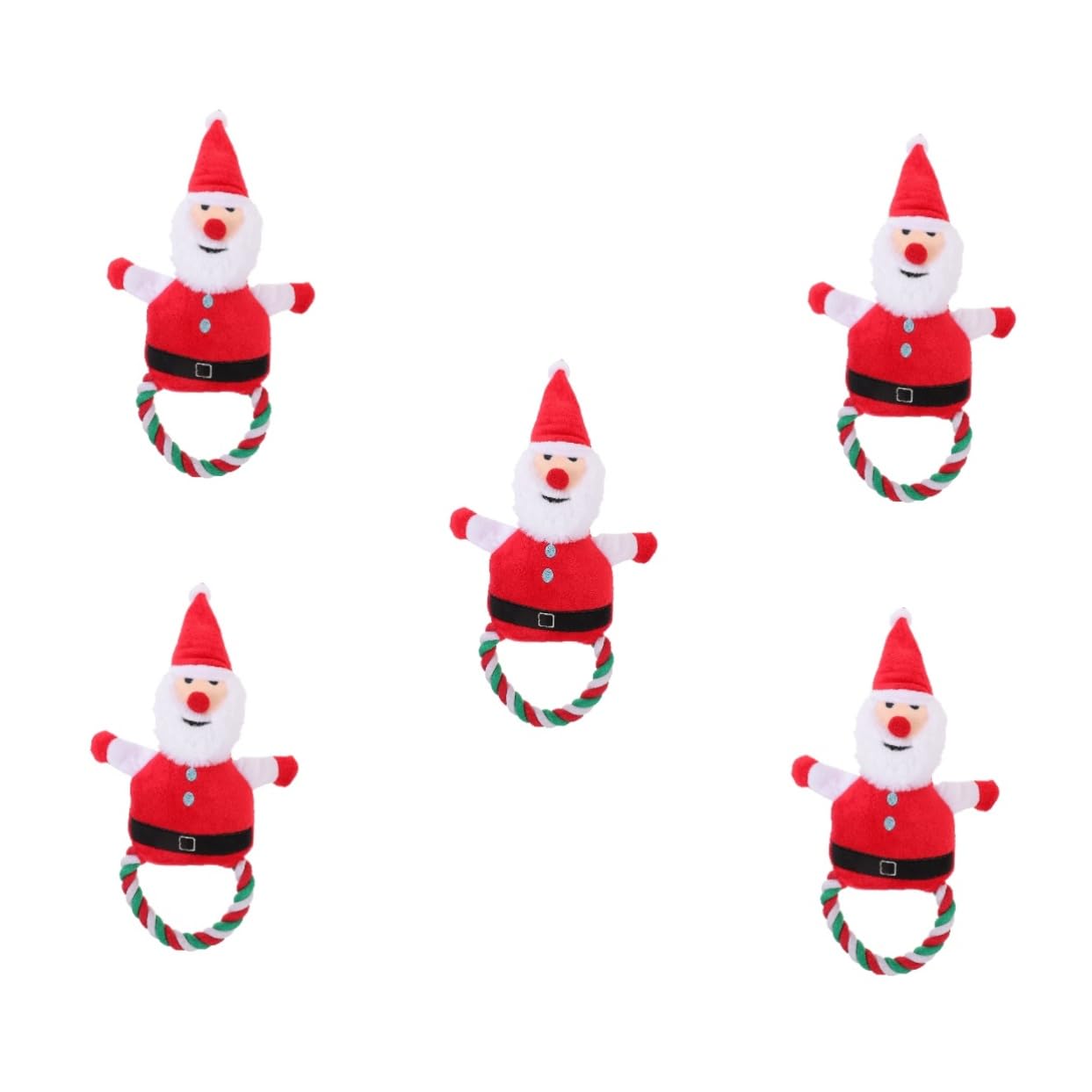 HANABASS 5stücke Pet Spielzeug Weihnachtsmann Quietschend Kauspielzeug Für Hunde Langlebiges Plüschspielzeug Kauverhaltens Bekämpfung Von Langeweile Für Und Kleine Mittelgroße Hunde