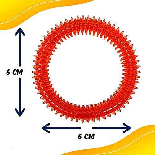 Image of Pet Toy, Durable Combo Pack Cotton Rope Chew 2 Knot Toy + Spiked Ring Toy + Rope Ball for Small to Medium Dogs to Play I Combo of 3 (Combo-D)