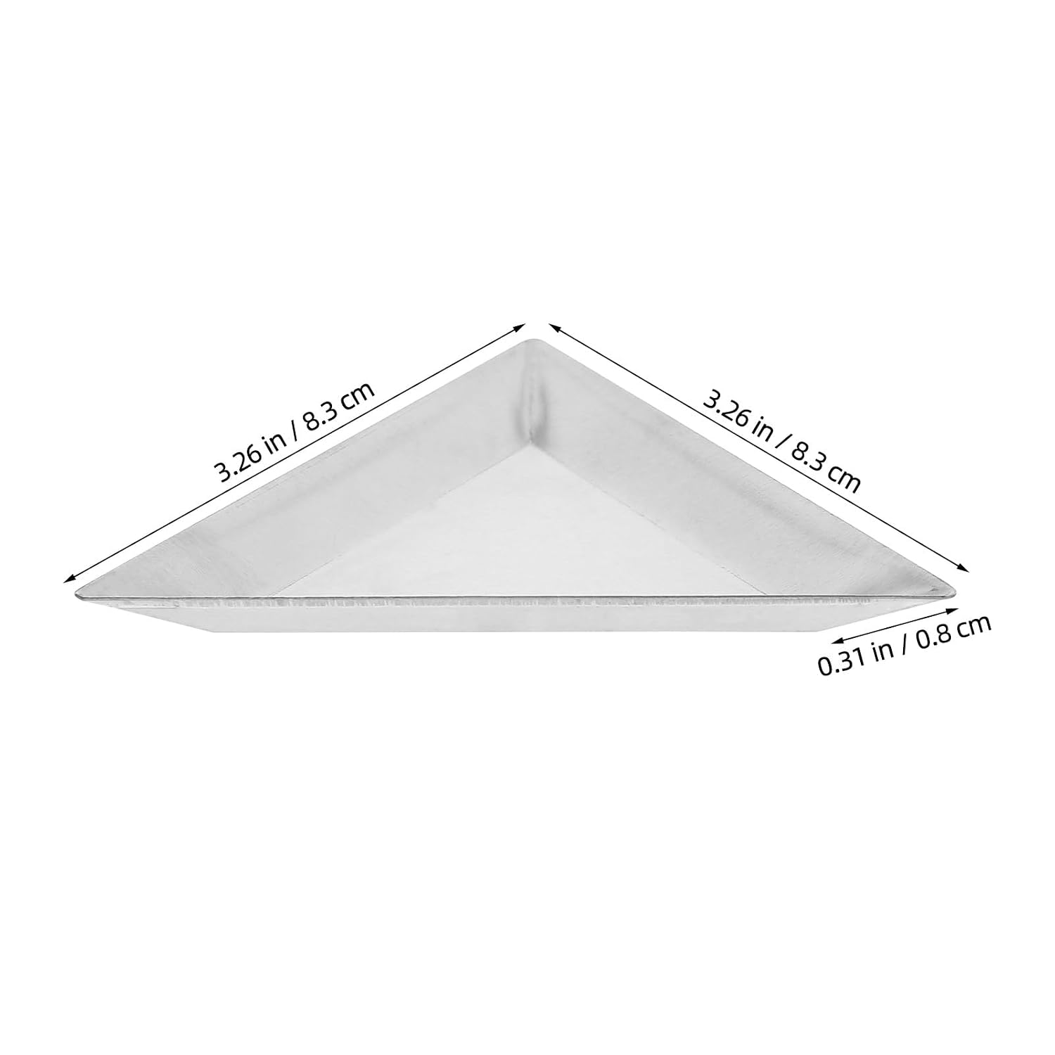 Ciieeo Stainless Steel Weighing Plates 6-Pack - Triangle Weigh Boats for Jewelry Powder and Liquid Compact Scale Tray for Lab and Precise Measurement