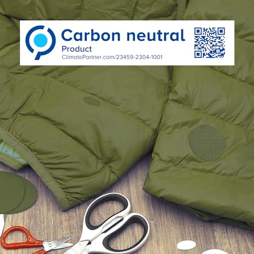 aZengear Repair Patches for Jackets, Tent, Shoe Toe, Air Mattress, Inflatables, PVC Gear - Waterproof, Self-Adhesive, Tear-Cold-Heat-Resistant, Down Puffer Coat (11 Pcs, Olive)
