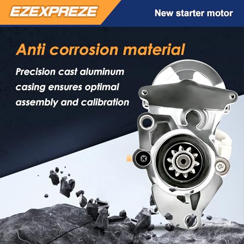 Image of Ezexpreze Chrome 18905N Starter Replacement New for 2006-2014 Road King Heritage Softail Dyna FLHR FLHRC FLHRS FLHT FLHX FLSTC, 31618-06 31619-06A 428000-3490 3491 410-52175 SHD0013 41052175