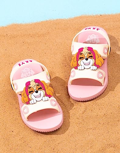 Paw Patrol Girls Sandals | Kids Pink Sliders with Supportive Strap | Skye The Rescue Pup Summer Shoes | Slip-on Footwear2