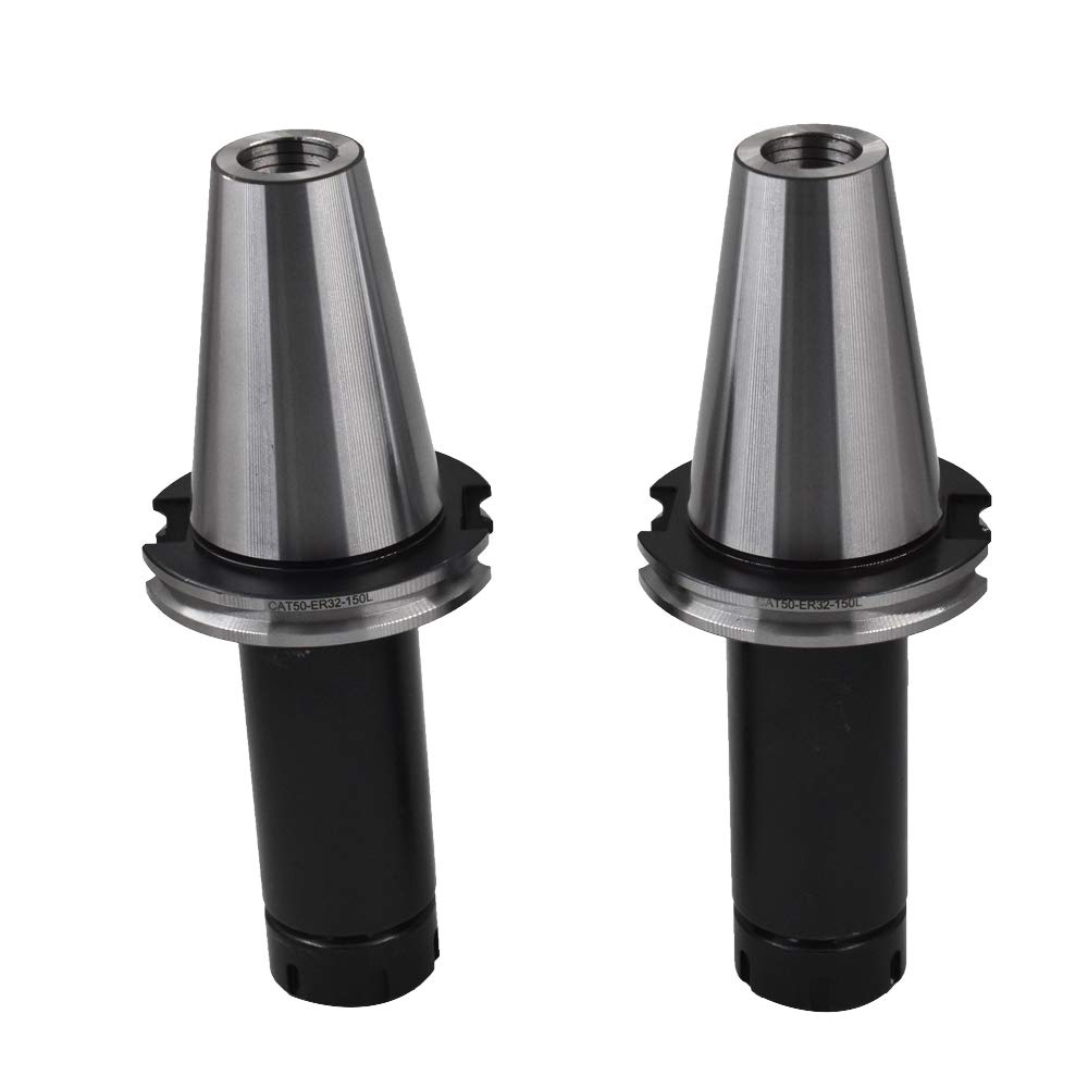 CAT50-ER32 Collet Chuck 6" Gage Length 2pcs Tool Holder Set Thread 1"-8 Fit for CNC Engraving Machine and Milling Lathe Tool