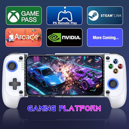 Mobile Game Controllers for iPhone/Android, Hall Effect Phone Controllers Support Phone Case,Game Controllers for Xbox,for PlayStation,Cloud/Steam Gaming