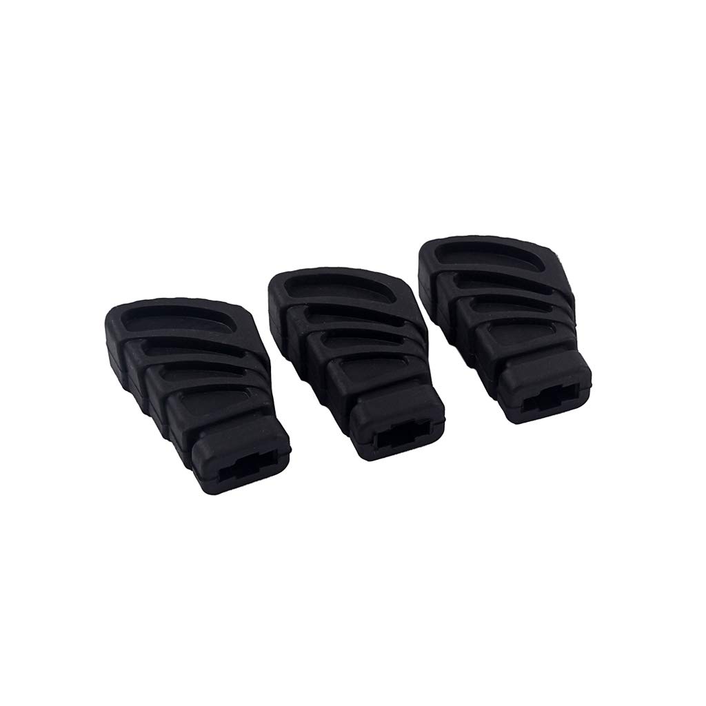 Alnicov Lot de 3 pieds de rechange en caoutchouc pour batterie à montage simple Noir