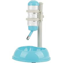 Pet Water Dispenser and Food Bowl, Pet Dog Cat Water Food Feeder Bowl Bottle Standing Dispenser, Height Adjustable Automatic Water Dispenser Feeding Station for Pets Cats Dogs