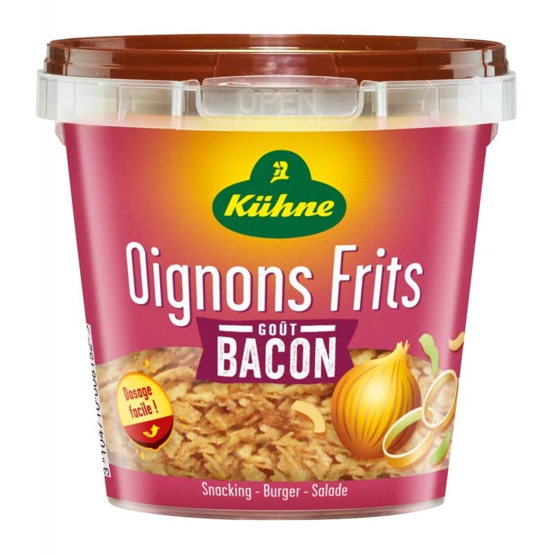 KHUNE OIGNONS FRITS GOÛT BACON 100G - KUHNE - LOT DE 5 - Offre Special