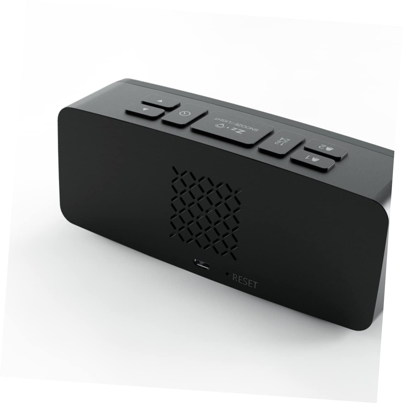 Reloj Digital Led con Alarma y Música De Brillo Diseño Moderno para Dormitorio Función De Snooze y Tonos De Alarma Color Negro