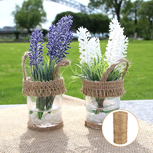 Anruyi 3 Stück Natur Juteschnur Geschenk Kordel 100 Meter Garden Cord Garten Bindfäden 3-lagiges 2mm Braun Bastelgarn Hanfseil Verpackungsschnur Gartenschnur für DIY Basteldekoration – Bild 3