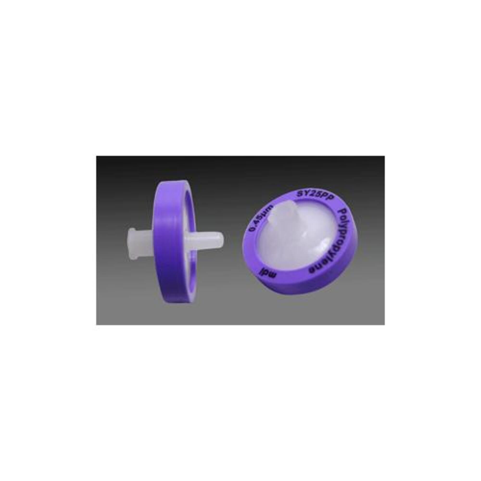 MDI SYPP0102MNXX104 Polypropylene Membrane Syringe Filter, 4mm Diameter, 0.45µm Pore Size, Female Luer Lock Inlet x Male Luer Slip Outlet, Non-Sterile, Pack of 100