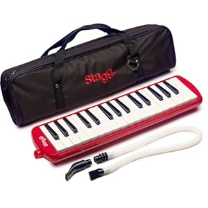 Stagg MELOSTA32RD 32 Note Melodica with Case – Red