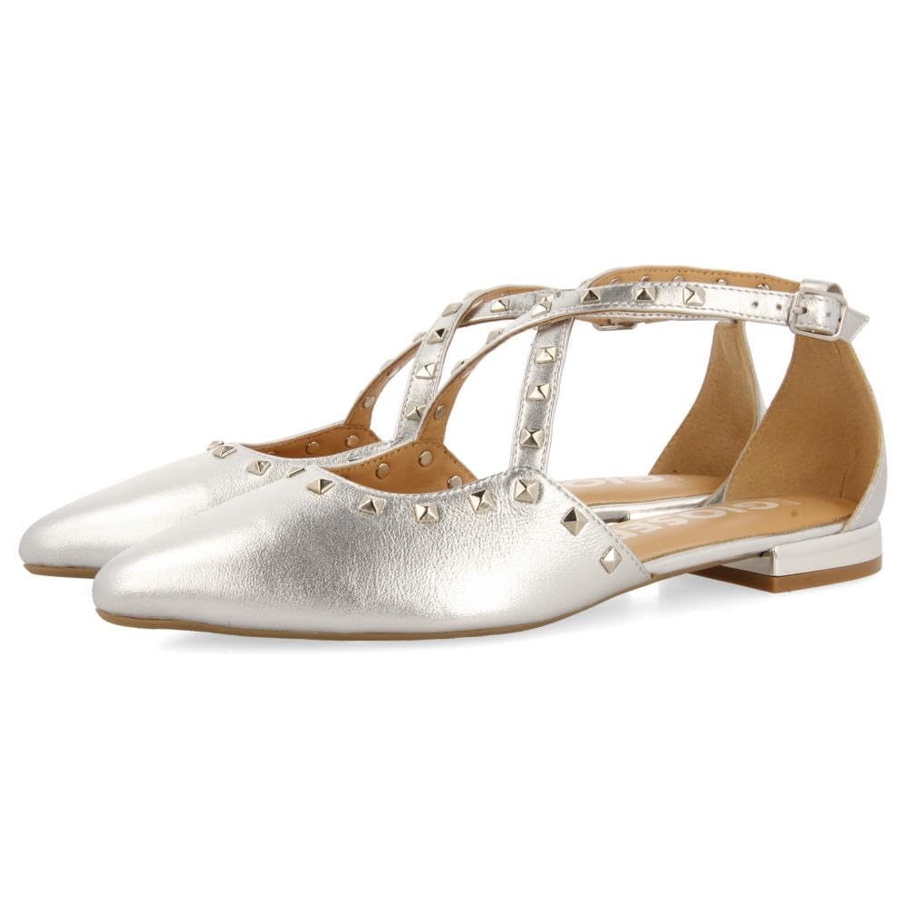 GIOSEPPO Garcon, Women's Ballet Flat, Silver, 41 EU, Metallic Silver, 8.5 UK