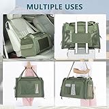 Petsfit Transportbox Katze Hund faltbar Transporttasche Hundetasche für Katzen Hunde, Hochwertige Tragetasche Hund Katze mit Schultergurt und weiches expandierbare Kissen,groß