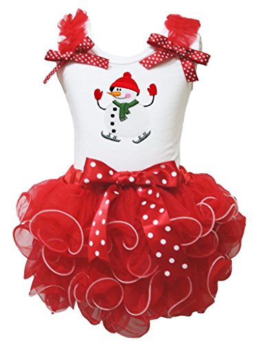 Robe de Noël bonhomme de neige coton le cadeau idéal pour fillette 1 à 8 ans