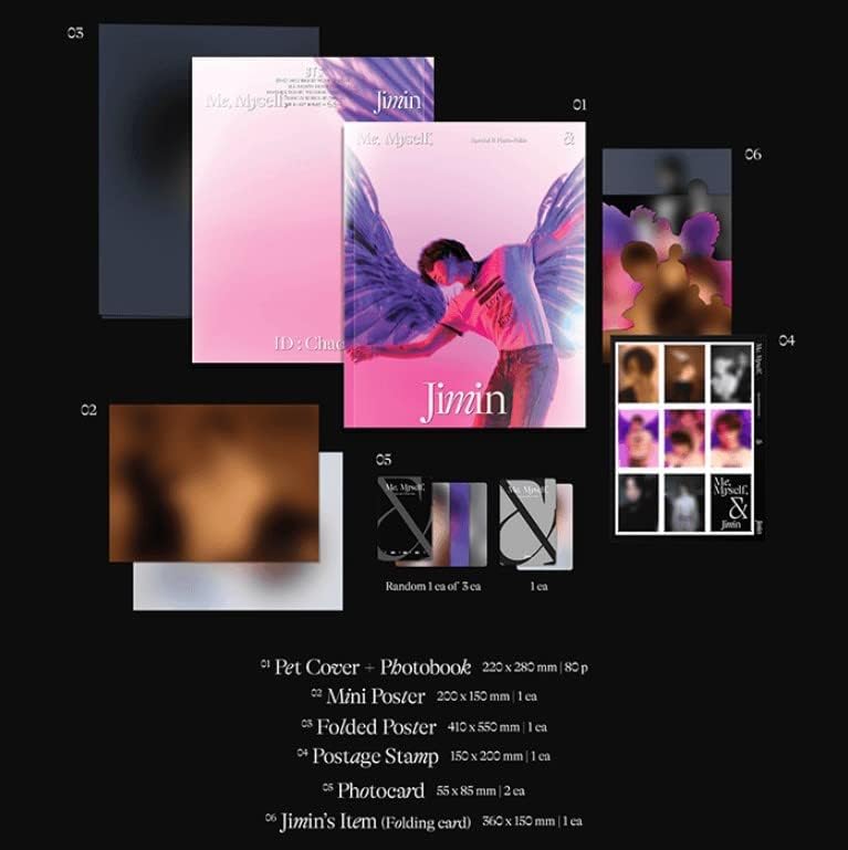 Miniatura 2 de BTS Special 8 Foto-Folio Me, Myself, and Jimin 'ID:Chaos' - Álbum de fotos K-pop - 8 pulgadas rosa