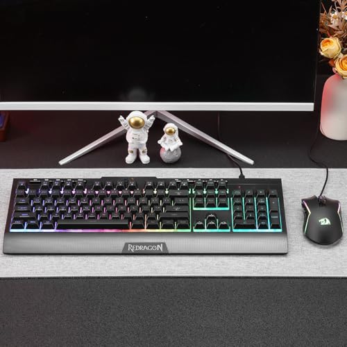 Image of Redragon S151 Gaming Keyboard & Mouse Combo, 104 Keys K525 Wired RGB Membrane Keyboard and 10000 DPI Wired M616 Gaming Mouse Bundle