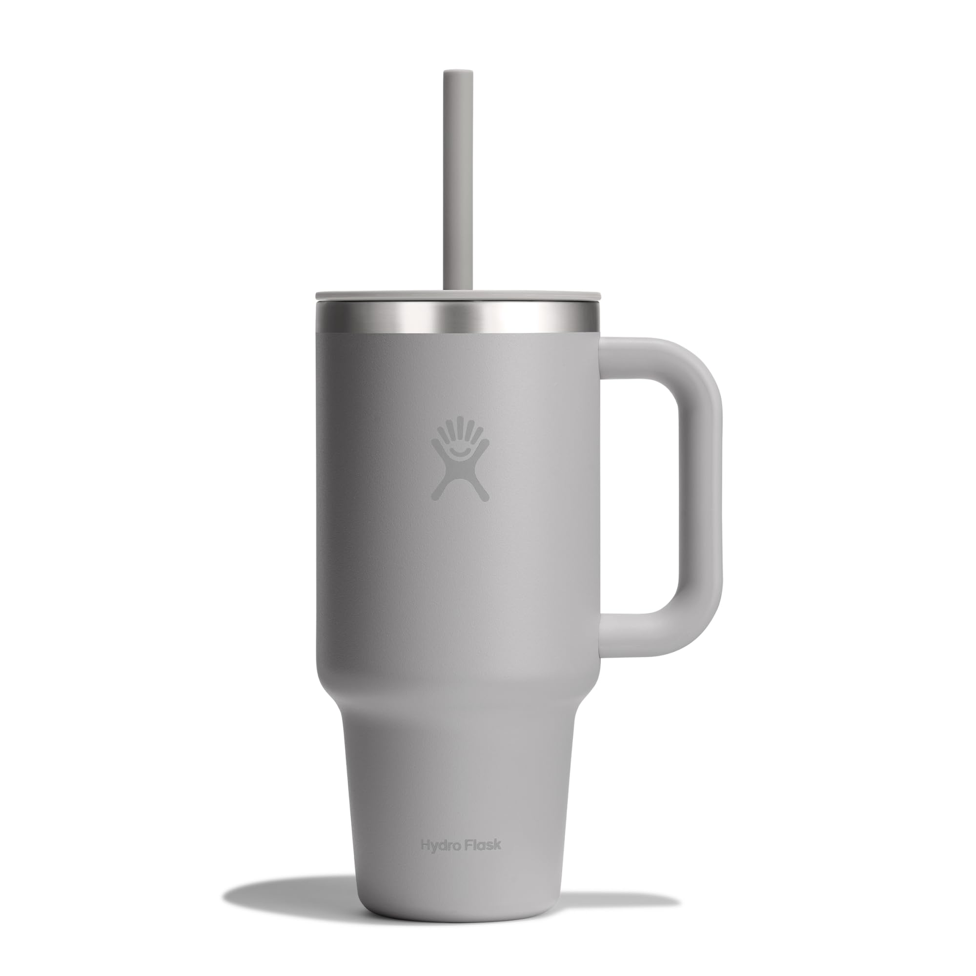 HYDRO FLASK - Travel Tumbler 946 ml (32 oz) with Closable Press-In Straw Lid - Stainless Steel - Double Wall Vacuum Insulated - Splash resistant lid - Birch