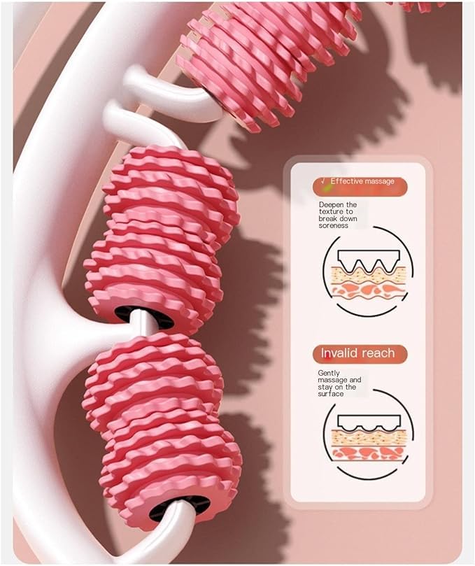 BLURISM Multifunctional Massager Manual Massage Anti Stress Physiotherapy Relieves Pain Body Tension Muscle Leg Arm Neck Butt Back Abdomen Muscle - Pink BLURISM Multifunctional Massager Manual Massage Anti Stress Physiotherapy Relieves Pain Body Tension Muscle Leg Arm Neck Butt Back Abdomen Muscle - Pink